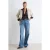 TRENDYOLMİLLA Dames Donkerblauw Effen Wijde pijp Hoge taille Jeans