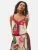 love & roses Top  ivoor / groen / rood / wijnrood