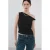 Mango asymmetrische top zwart