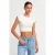 Slim Fit Crop Jersey Blouse