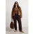 Trendyol Curve Dames Bruin Effen Hoge taille Grote maten Jeans