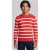 GANT Striped Cotton Cable C-neck Rose Red