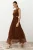 TRENDYOLMİLLA Dames Bruin Bloemen Maxi Mouwloos Stijlvol/Avond Skater Jurken