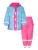 PLAYSHOES Functioneel pak ‘Eulen’  lichtblauw / pink / oudroze
