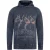 Firetrap Herenhoodie met grafische print, normale pasvorm en lange mouwen (Gewassen Zwart)