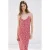 Mango viscose gebloemde midi jurk – rood