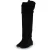 Jimmy Choo overknee Milan platte laarzen in het zwart