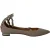 Aquazzura Puntige Ballerina’s in Grijs Leer