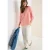 Cecil Dames Gestreepte seersucker blouse in Oranje
