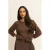 Expresso gebreide trui met wol – bruin