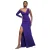 Damesjurk Goddiva One Shoulder Front Split Scuba