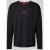 HUGO Shirt met lange mouwen en labelprint, model ‘Laze’
