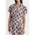 Scotch & Soda Ruffled Mini Dress With Gathered Waist Feather Block