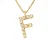 Collar ABC Diamonds 0.06 Cts LETTER “F” 18 karaats geel goud