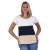 Damesdriekleur T-shirt Admas