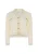 aleva Gebreid vest  goud / wolwit