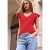 Shirt met V-hals en volantmouwen