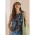 Cecil Dames Blouse met split in de hals en print in Blauw