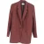 Isabel Marant Étoile Enkele Knop Blazer en Broek Set in Maroon Wol