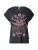 QS Shirt  crème / perzik / bourgogne / zwart