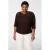 MS Mode pullover donkerbruin met lurex