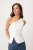 TRENDYOLMİLLA Dames Ecru Effen Mouwloos Getailleerd Blouses