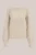 WE Fashion – Dames trui met boothals en opengewerkte structuur – Regular fit – Beige –