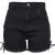Urban Classics Dames denim lace up hoge taille shorts