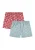 Pockies Boxershorts  lichtblauw / geel / lichtrood / wit