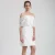 Bardot mini-jurk met kanten rand en off-shoulder