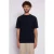 Aeden relaxed T-shirt met ingebreid patroon donkerblauw