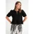 Getextureerde Muslin Crew Neck Blouse met Knoopsluiting