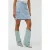 EsQualo Skirt Jeans Damaged Light Blue