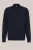 WE Fashion – Heren regular fit trui met quarter-zip – Regular fit – Donkerblauw – Katoen –