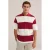 WE Fashion relaxed fit gestreepte polo – rood