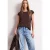 Street One Dames Shirt met boothals en decoratief detail in Bruin