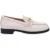 Moschino Calfskin Varsity Moccasins White