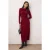 TRENDYOLMİLLA Dames Bordeaux Effen Midi Lang Avond / Dagelijks A-lijn Jurken