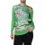 Dolce & Gabbana Groene Zijde Granita Al Limone Lange Mouwen Trui