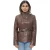 Dames militaire stijl lederen bikerjack-Phoenix