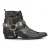 Heren olijfkleurige slangenleer Winklepicker cowboy lederen enkellaarzen