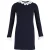 Victoria Beckham mini-jurk met broderie anglaise-afwerking in marineblauwe wol
