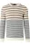 Marvelis Casual Trui ronde hals ecru, Horizontale strepen
