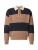 Woodbird Trui ‘Lotu’  camel / lichtbeige / navy