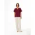 V-hals blouse voor dames Haris Cotton Essentials Front Pleat