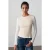 Aangesloten Katoenen Crewneck Langemouwen Blouse