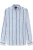 OLYMP SIGNATURE Casual Linnen Overhemd blauw, Gestreept