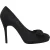 Stuart Weitzman hakken met strikdetail in zwart suède