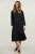 Oversized zwarte jurk met knopen
