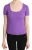 GF Ferre Paarse 100% Polyester Korte Mouwen Top Blouse